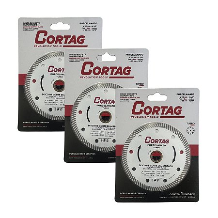 Disco de Corte Diamantado Turbo Porcelanato Cortag 3 un