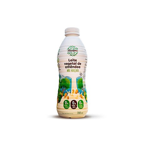 Leite Vegetal de Amêndoas Não Adoçado Annora 780mL