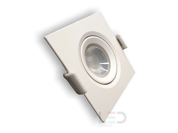 Spot Led Quadrado Embutir 3W 3000K Roya Bivolt