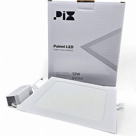 Painel Led Quadrado Embutir 12W 4000K Bivolt