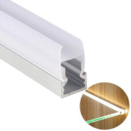Perfil para Vidro 8mm Branco 1 Metro