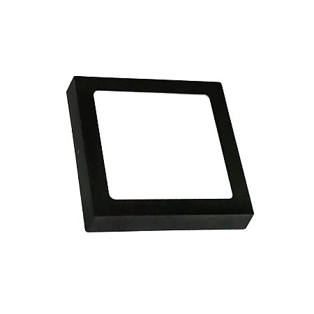 Plafon Led Quadrado Sobrepor 18W 4000K Borda Preta Opus 82093