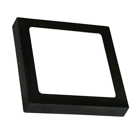 Plafon Led Quadrado Sobrepor 24W 4000K Preto Opus 82116