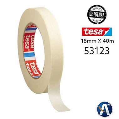 Kit Com 12 Unidades de Fita Crepe Bege 18mmX40m Tesa