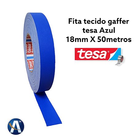Fita Tecido Gaffer Tape Azul 18mmX50m Tesa