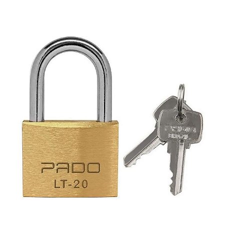 Cadeado Pado LT-20mm Dourado com 2 Chaves