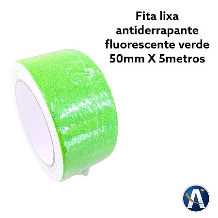 Fita Antiderrapante Verde Fluorescente 50mmX5m
