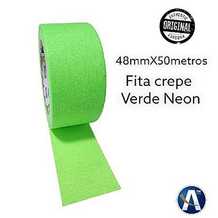 Fita Crepe 48mmx50m Cor Verde Neon