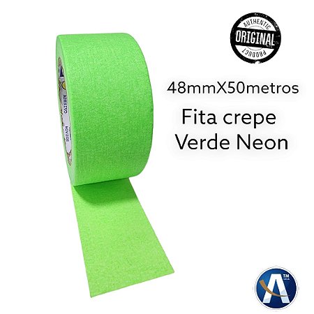 Fita Crepe 48mmx50m Cor Verde Neon