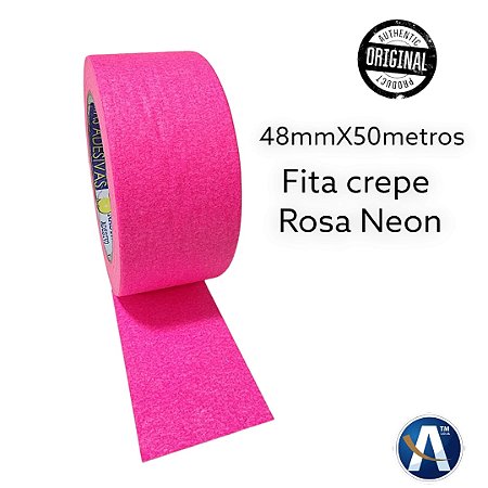 Fita Crepe 48mmx50m Cor Rosa Neon