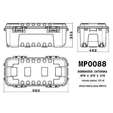 Patola Maleta Case Para Uso Geral MP0088 Verde Militar