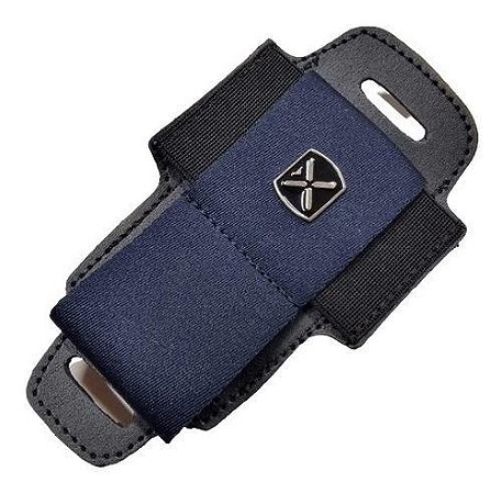 Porta Transmissor Body Pack Azul e Preto Para Correia Ibox