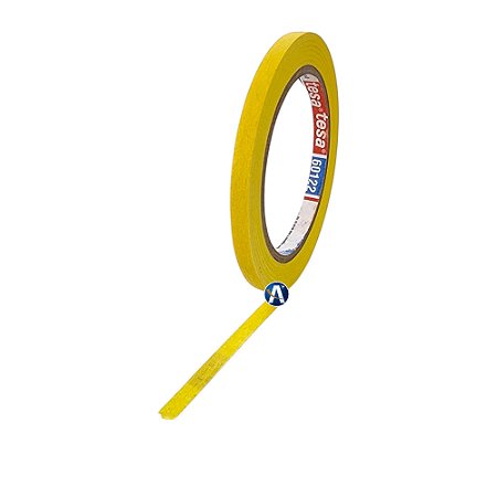 Fita Crepe Amarela Profissional 09mmX40m Tesa