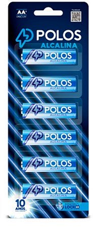 Pilha AA Polos Com 6 Unidades