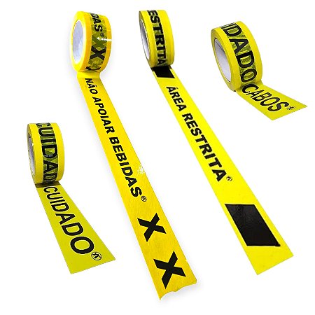 Kit Fitas de Sinalização e Advertência 48mmx100m Atm pro