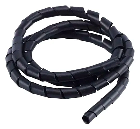Organizador de Fios e Cabos Espiral 22mmx3m Preto