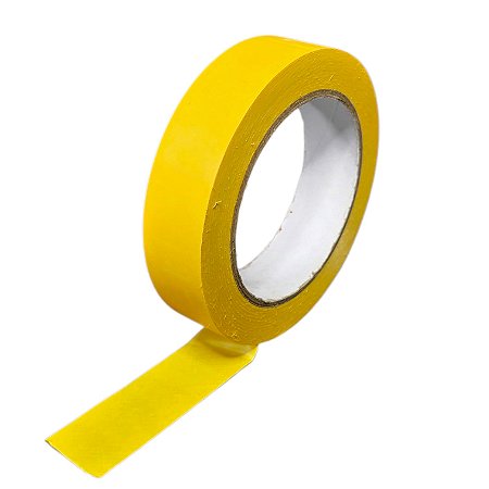 Fita Adesiva de Demarcação PVC Amarela 25mmx30m Nastro