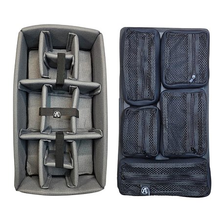 Kit Divisória e Organizador de tampa Removível para Case MP0055 e MAI 545 ATM Pro Cinza