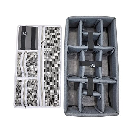 Kit Divisória e Organizador de tampa para Case Maleta MP0055 ATM Pro Cinza