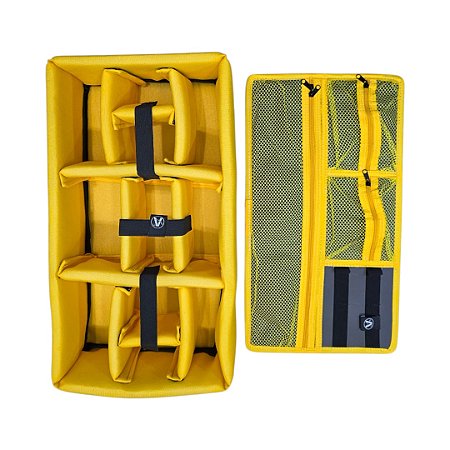 Kit Divisória e Organizador de tampa para Case Maleta MP0055 ATM Pro Amarelo
