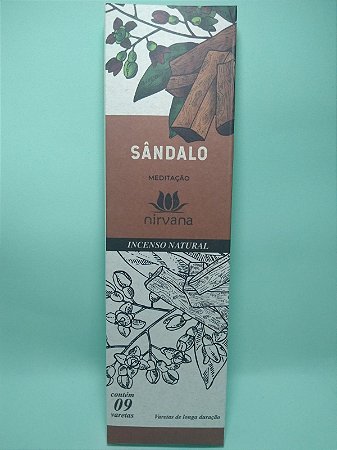 Incenso Natural Sândalo - 9 varetas