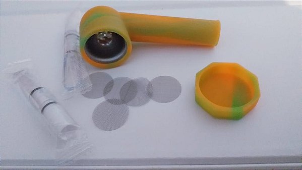 Pipe de Silicone + 2 piteiras + 5 filtros de tela