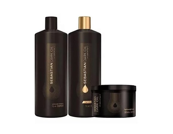 Kit Sebastian Dark Oil Shampoo + Condicionador + Máscara