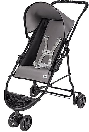 Carrinho de Bebê Yano (até 15 kg) - Preto e Cinza - Tutti Baby