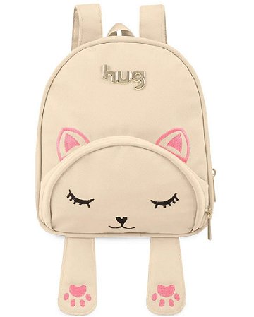 Mochila Fun Gato - Bege - Hug