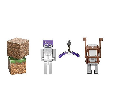 Boneco Minecraft Batalha Do Cavaleiro Esqueleto (6+) Mattel