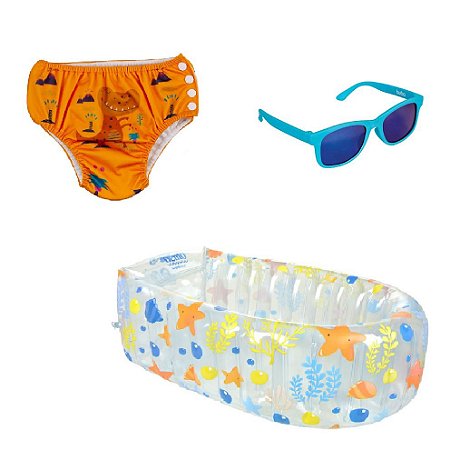 Kit Banheira Nemo Com Sunga e Óculos de Sol