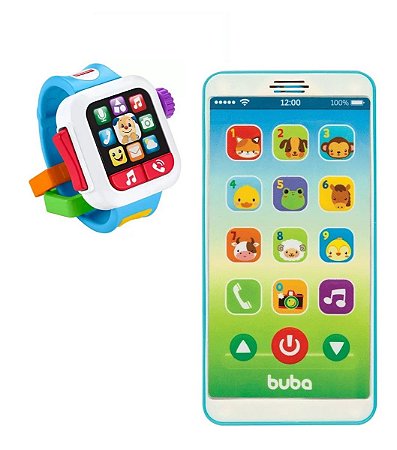 Kit Meu Primeiro Smartwatch E Baby Phone Azul