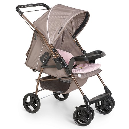 Carrinho Milano Rev II Cappuccino Rosa (0 a 15 Kg) Galzerano