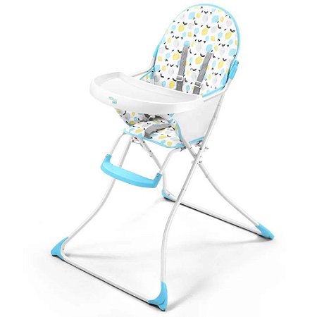 Cadeira de Alimentação Alta Slim Azul - Multikids Baby