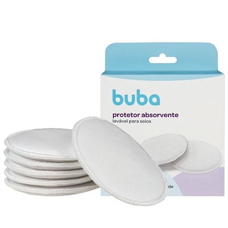 Absorvente para Seios com 6.unid (Lavável) - Buba
