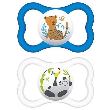Chupeta Air Embalagem Dupla Tigre e Panda (6+ Meses) - Mam