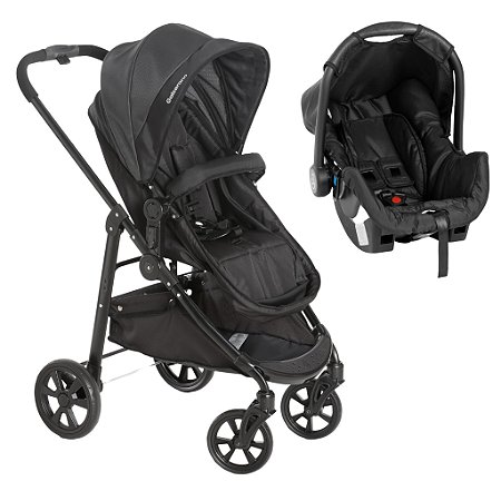 Carrinho Olympus New Black com Bebê Conforto - Galzerano
