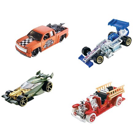 Carrinhos Hot Wheels Sortidos com 04 Unidades - Mattel
