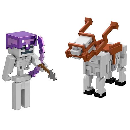 Boneco Minecraft Esqueleto e Cavalo - Mattel