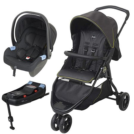 Carrinho de Bebê CR3 e Bebê Conforto Base Isofix - Burigotto