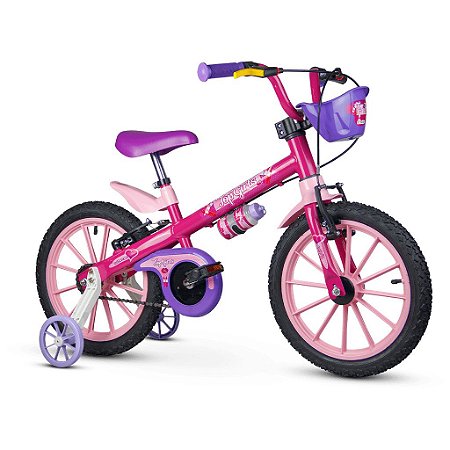 Bicicleta Infantil Aro 16 com Rodinhas Top Girls - Nathor