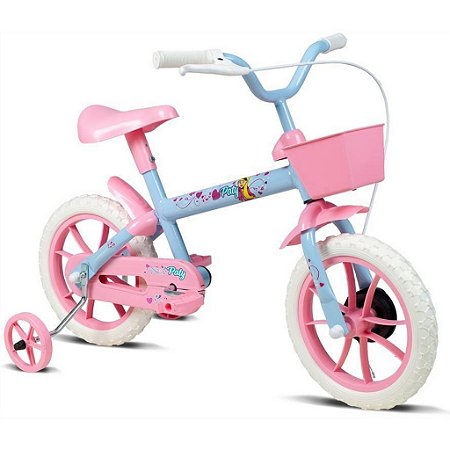 Bicicleta Infantil Paty Aro 12 Azul Bebê e Rosa - Verden