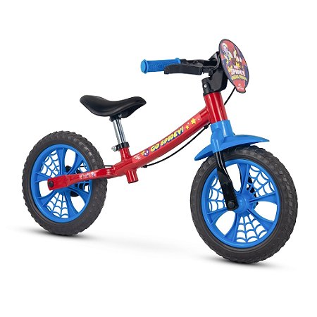 Bicicleta Balance Bike Infantil Spider Man Aro 12 - Nathor