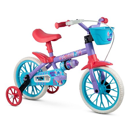Bicicleta Infantil Aro 12 com Rodinhas Stitch - Nathor