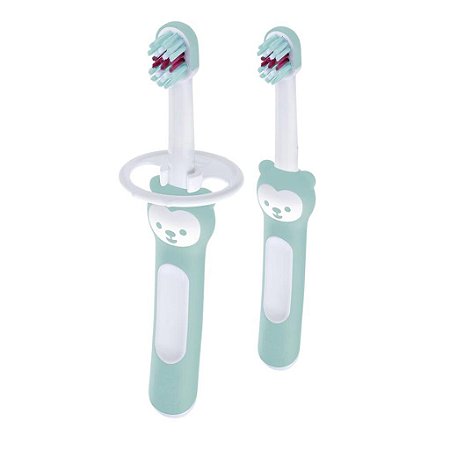 Kit 2un. Escova Learn To Brush Verde (5+m) - MAM