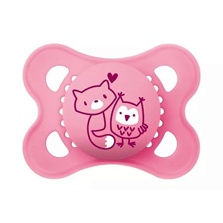 Chupeta Rosa Borracha Natural (0-6m) - MAM