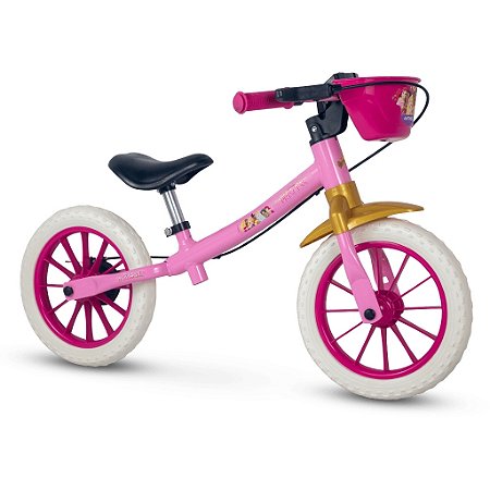 Bicicleta Balance Bike Infantil Princesas Aro 12 - Nathor