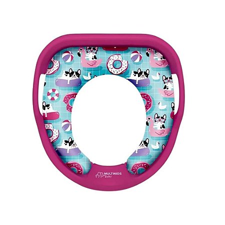 Redutor de Assento com Alça e Costas Rosa - Multikids