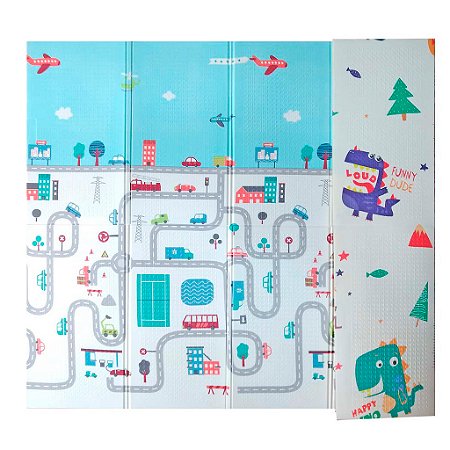 Tapete Infantil Dupla Face Pista de Carrinho -  Shiny Toys
