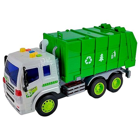Caminhão de Lixo com Som e Luz a Fricção 1:16 - Shiny Toys